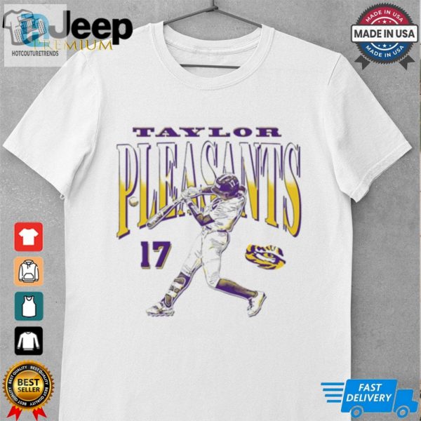 Taylor Pleasants Lsu Tigers Number 17 Action Pose Shirt hotcouturetrends 1 3