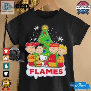 Official Peanuts Characters X Calgary Flames Merry Christmas Shirt hotcouturetrends 1 2