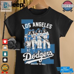 Official Kiss Band X Los Angeles Dodgers Dressed To Kill Shirt hotcouturetrends 1 2