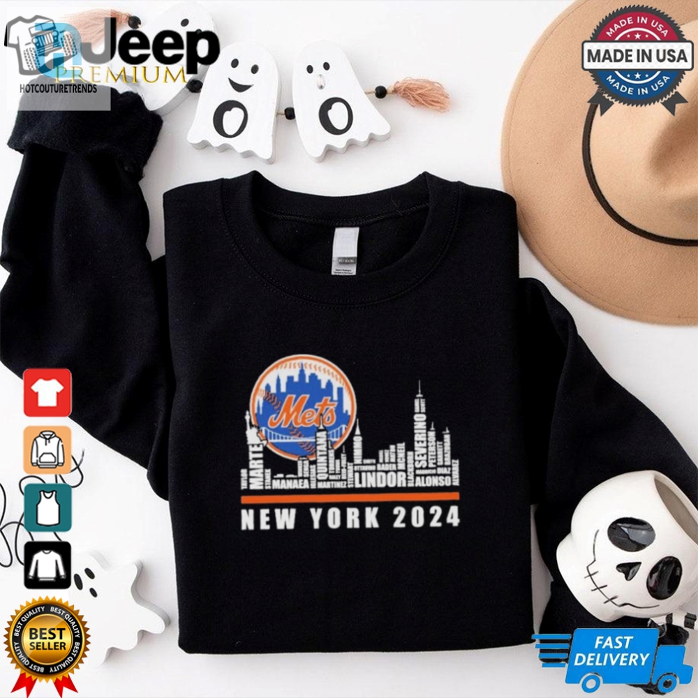 Official New York 2024 Skyline X New York Mets Baseball Shirt 