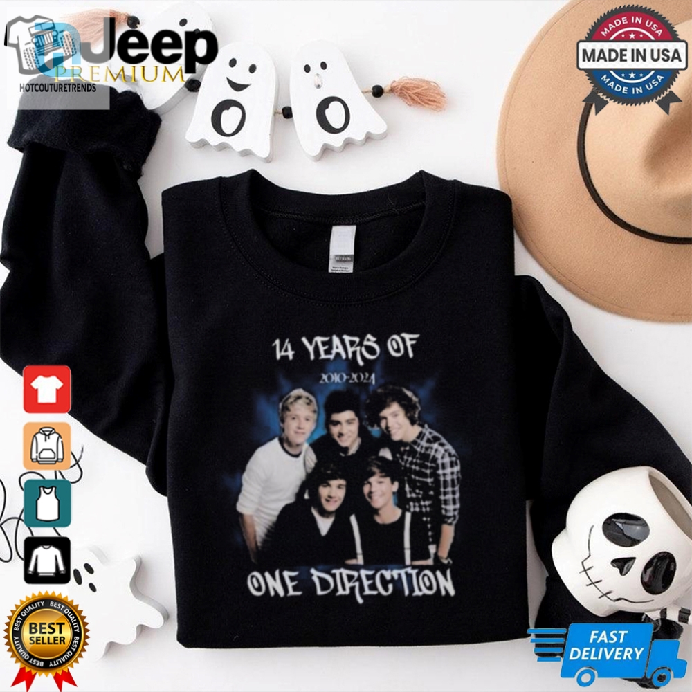 Official 14 Years Of One Direction 2010 2024 Shirt 