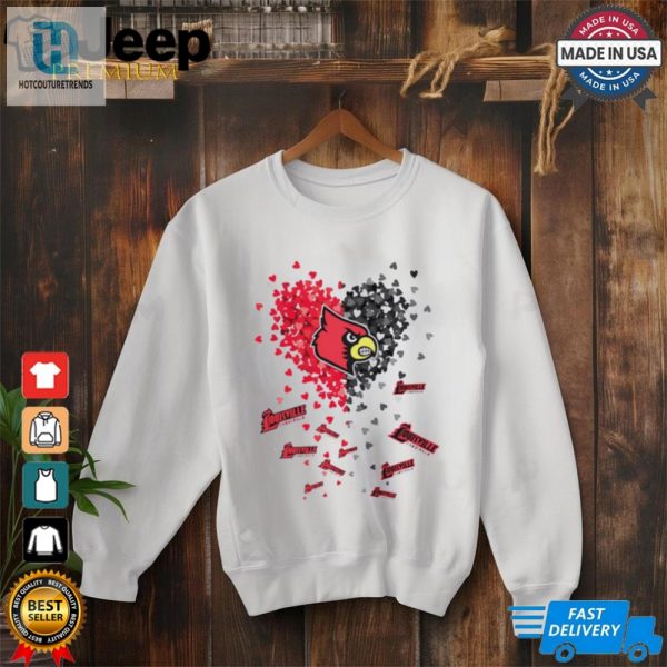 Louisville Cardinals Falling Heart Shirt hotcouturetrends 1 1