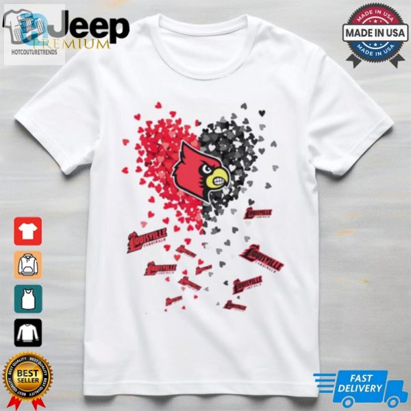 Louisville Cardinals Falling Heart Shirt hotcouturetrends 1 2