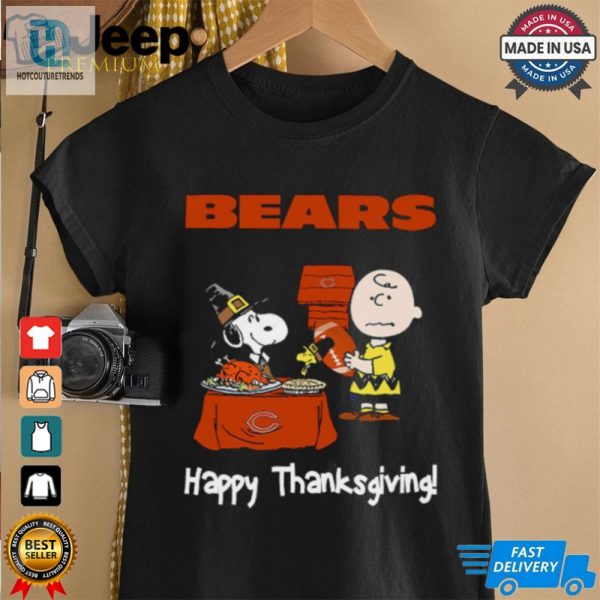 Peanuts Chicago Bears Football Happy Thanksgiving T Shirt hotcouturetrends 1 2