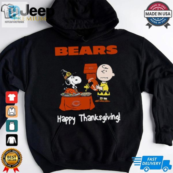 Peanuts Chicago Bears Football Happy Thanksgiving T Shirt hotcouturetrends 1 3