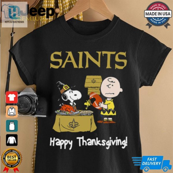 Peanuts New Orleans Saints Football Happy Thanksgiving T Shirt hotcouturetrends 1 2