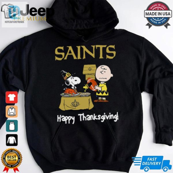 Peanuts New Orleans Saints Football Happy Thanksgiving T Shirt hotcouturetrends 1 3