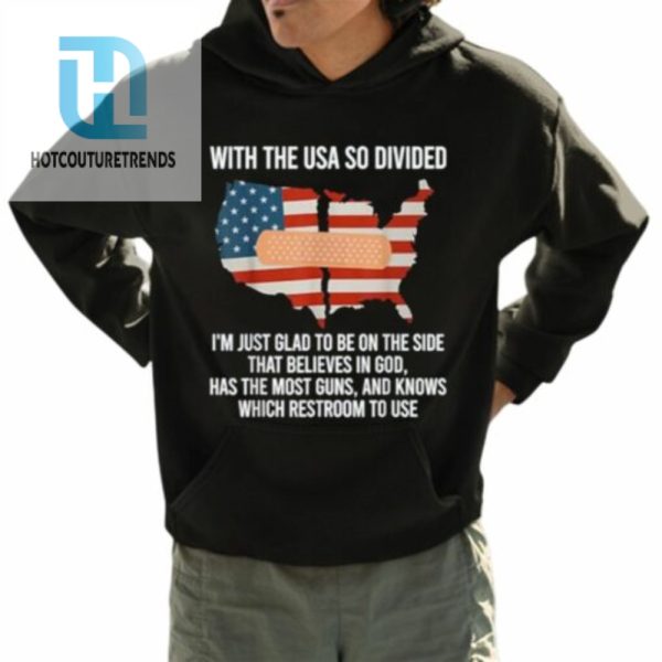 With The Usa So Divided America Flag Shirt hotcouturetrends 1 3