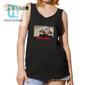 Moo Deng Bouncy Pig In Thai Picture Cute Baby Hippo Shirt hotcouturetrends 1 4