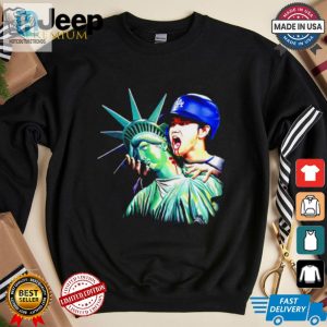 Vampire Shohei Ohtani Bite Statue Of Liberty New York Baseball Shirt hotcouturetrends 1 1