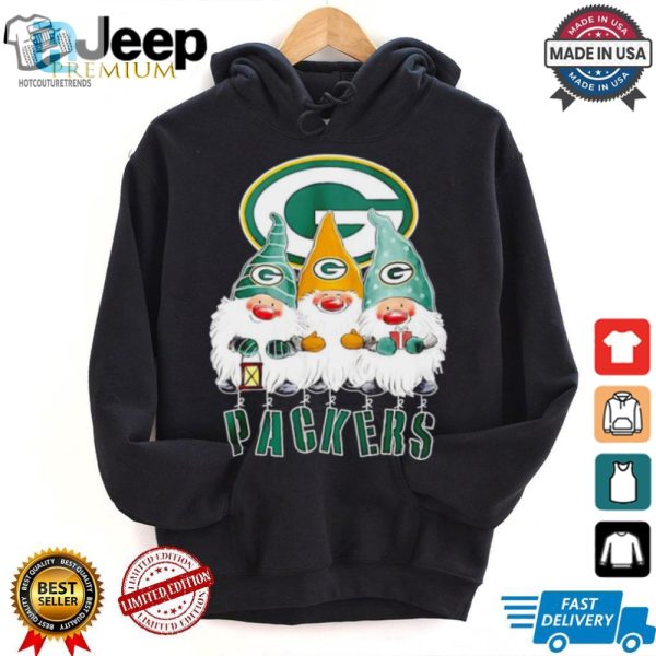 Green Bay Packers Santa Gnomies Shirt hotcouturetrends 1 3