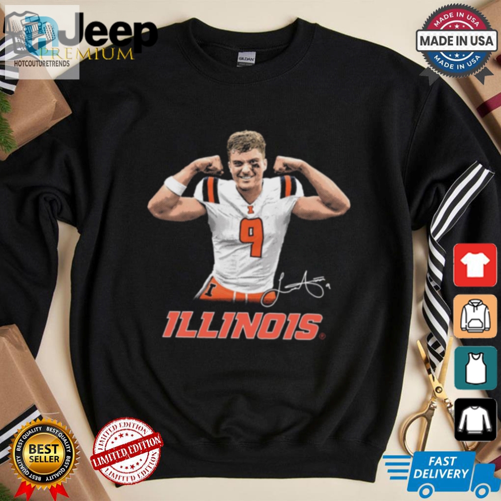 Official Luke Altmyer Illinois Fighting Illini Flex Signature T Shirt 