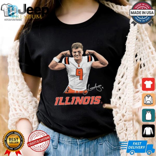 Official Luke Altmyer Illinois Fighting Illini Flex Signature T Shirt hotcouturetrends 1 2