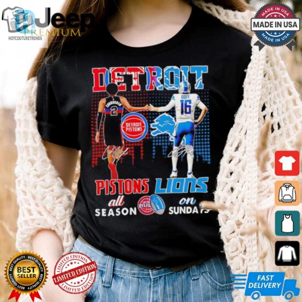 Detroit Pistons All Season X Detroit Lions On Sundays Skyline Shirt hotcouturetrends 1 2