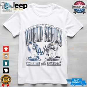 Official Mookie Betts Dodgers Vs. Juan Soto Yankees Mlb Player Dueling 2024 World Series Matchup Shirt hotcouturetrends 1 1