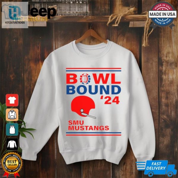 Smu Mustangs 2024 Bowl Bound Helmet Shirt hotcouturetrends 1 2