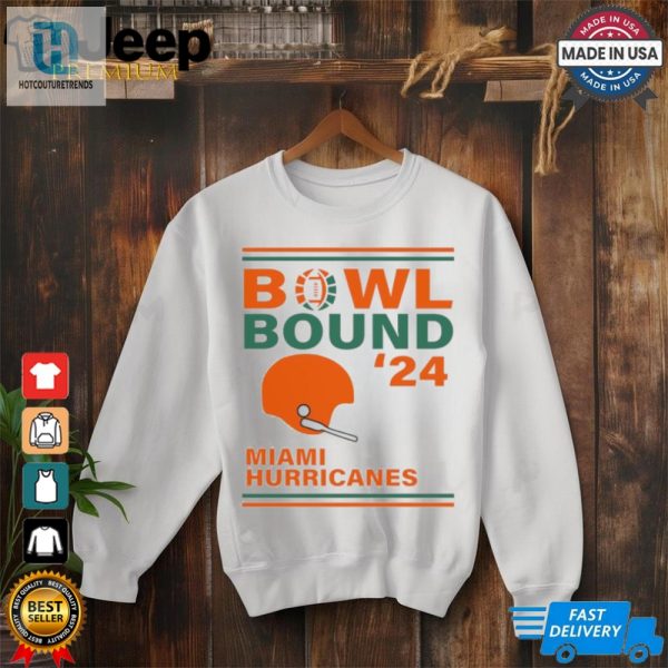 Miami Hurricanes 2024 Bowl Bound Helmet Shirt hotcouturetrends 1 2