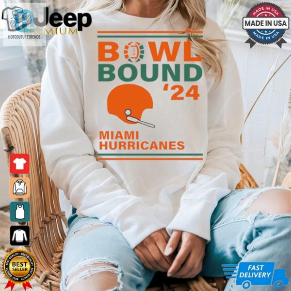 Miami Hurricanes 2024 Bowl Bound Helmet Shirt hotcouturetrends 1 3