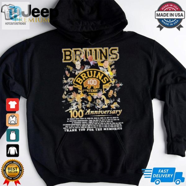 Boston Bruins 100Th Anniversary 1924 2024 Thank You For The Memories T Shirt hotcouturetrends 1 2