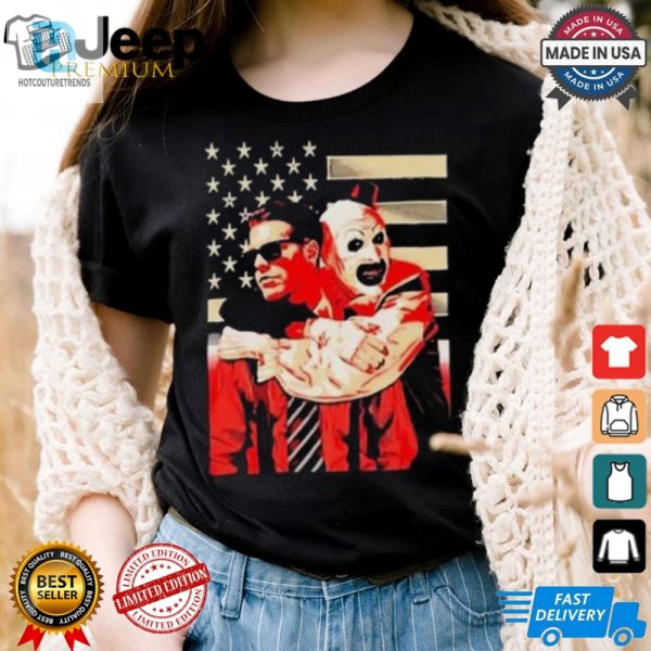 Ice Nine Kills X Terrifier A Work Of Art Embrace Usa Flag Shirt hotcouturetrends 1