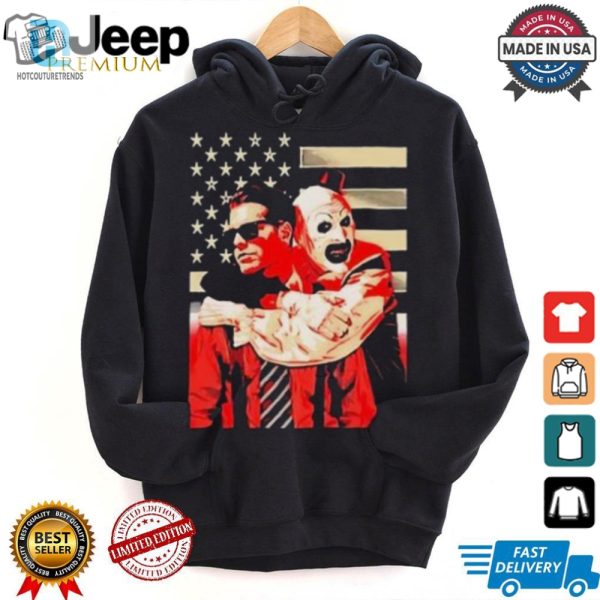 Ice Nine Kills X Terrifier A Work Of Art Embrace Usa Flag Shirt hotcouturetrends 1 1