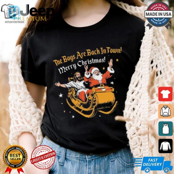 Official The Boys Are Back In Town Merry Christmas Shirt hotcouturetrends 1