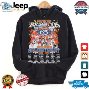 Official Denver Broncos 1960 2024 65Th Anniversary Signature Thank You For The Memories Unisex T Shirt hotcouturetrends 1 1