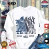 Los Angeles Dodgers Vs. New York Yankees 47 2024 World Series Matchup Split T Shirt hotcouturetrends 1