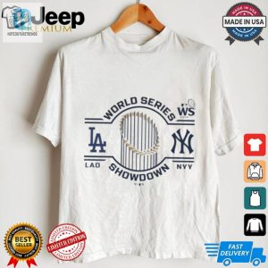 Official Los Angeles Dodgers Vs. New York Yankees 2024 World Series Matchup Changeup Matchup T Shirt hotcouturetrends 1 2