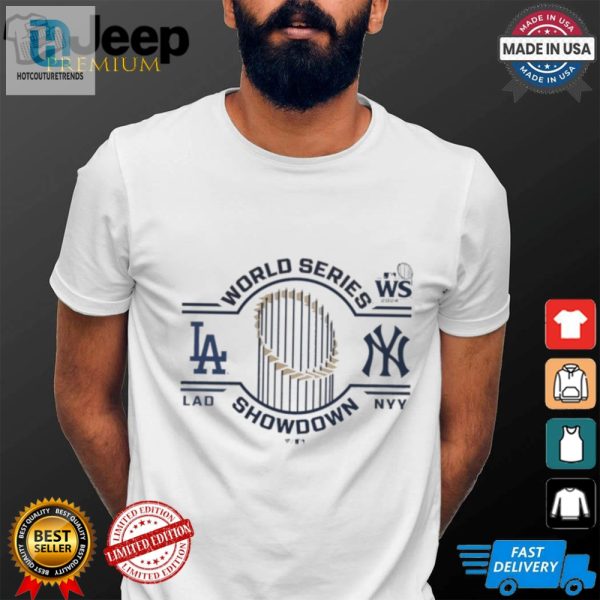 Official Los Angeles Dodgers Vs. New York Yankees 2024 World Series Matchup Changeup Matchup T Shirt hotcouturetrends 1 3