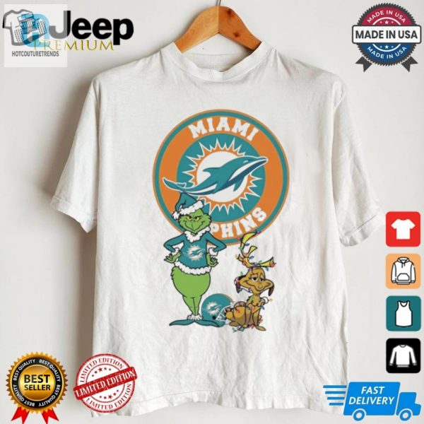 Official Grinch And Max Miami Dolphins Merry Christmas 2024 Shirt hotcouturetrends 1 2