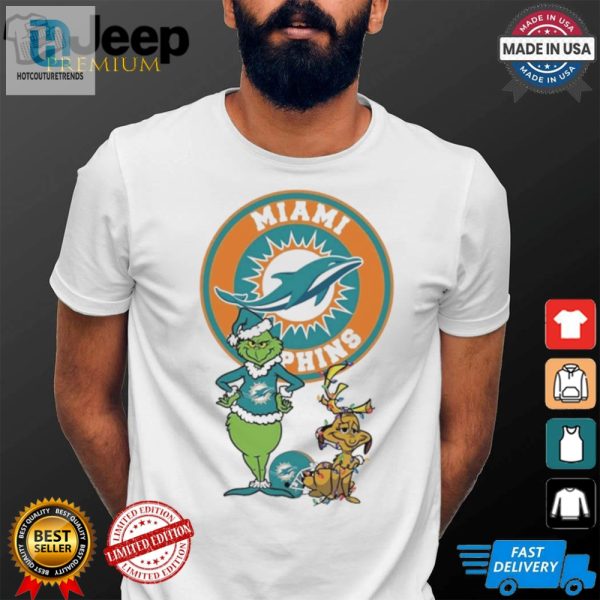 Official Grinch And Max Miami Dolphins Merry Christmas 2024 Shirt hotcouturetrends 1 3