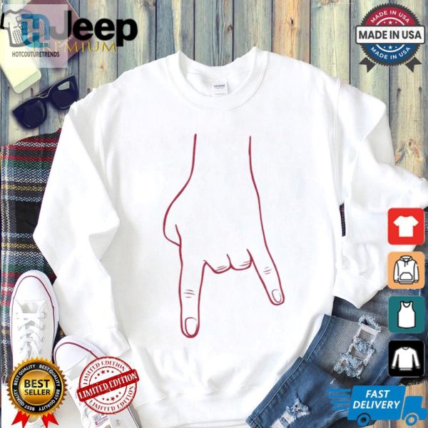 Bacon White And Red Horn Hands Down T Shirt hotcouturetrends 1