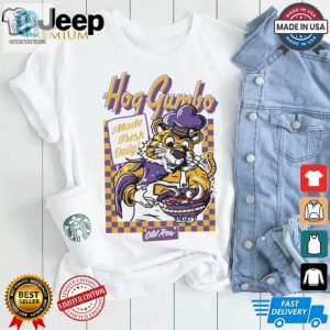 Official Hog Gumbo Made Fresh Daily Lsu Tigers Vs Arkansas Razorbacks Graphic T Shirt hotcouturetrends 1 1