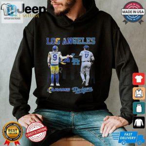 Official Los Angeles Rams Los Angeles Dodgers The Rivals In The City 2024 Signatures Shirt hotcouturetrends 1 2