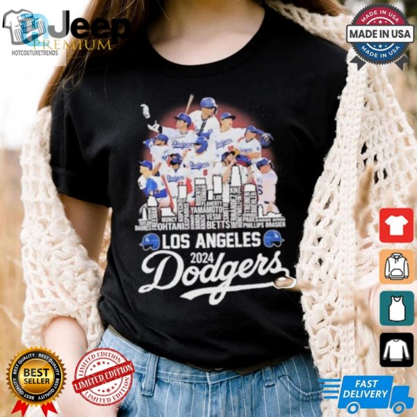 Los Angeles Dodgers 2024 National League Champions City Skyline Players Names Shirt hotcouturetrends 1