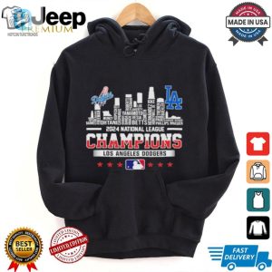 Los Angeles Dodgers Skyline 2024 Celebrating National League Champions T Shirt hotcouturetrends 1 1