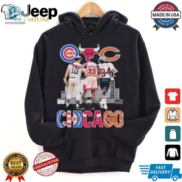 Official Chicago Cubs Ron Santo Chicago Bulls Michael Jordan Chicago Bears Walter Payton T Shirt hotcouturetrends 1 1