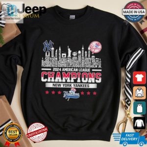 New York Yankees 2024 American League Champions Skyline T Shirt hotcouturetrends 1 3