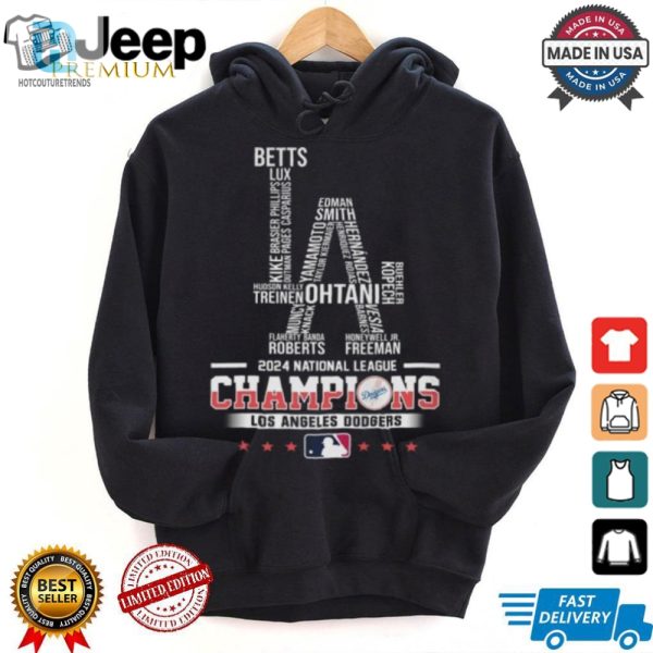 Los Angeles Dodgers La Champs National League Champions 2024 T Shirt hotcouturetrends 1 1