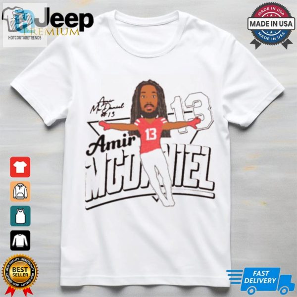 Amir Mcdanield 13 Caricature Louisiana Ragin Cajuns Football Signature T Shirt hotcouturetrends 1 2