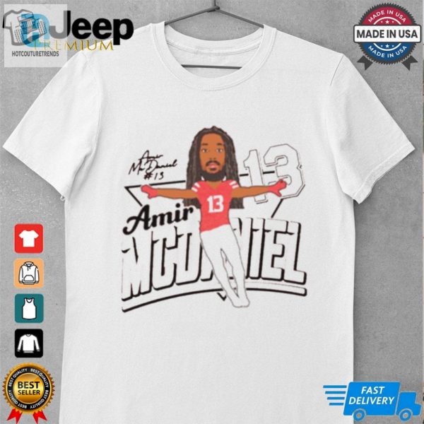 Amir Mcdanield 13 Caricature Louisiana Ragin Cajuns Football Signature T Shirt hotcouturetrends 1 3