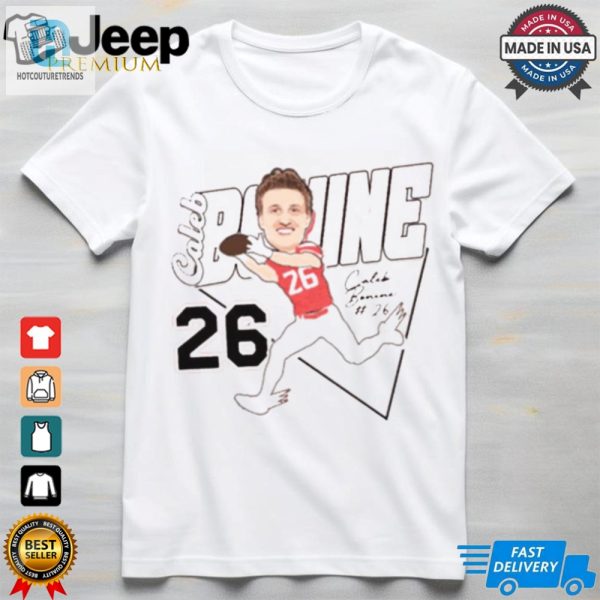 Caleb Bonine 26 Caricature Louisiana Ragin Cajuns Football Signature T Shirt hotcouturetrends 1 2