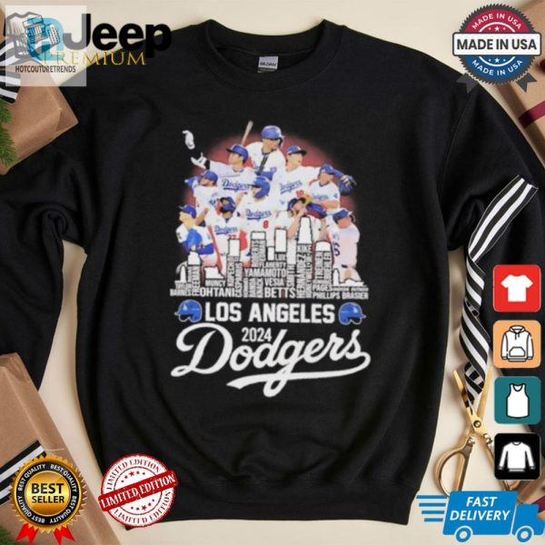 Los Angeles Dodgers 2024 National League Champions City Skyline Players Names Shirt hotcouturetrends 1 7