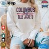 Columbus Blue Jackets Starter Mesh Look Team Name Logo Pullover Shirt hotcouturetrends 1