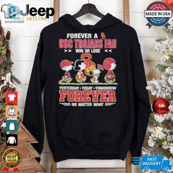 The Peanuts Snoopy Forever A Usc Trojans Fan Win Or Lose Forever Fan No Matter Shirt hotcouturetrends 1