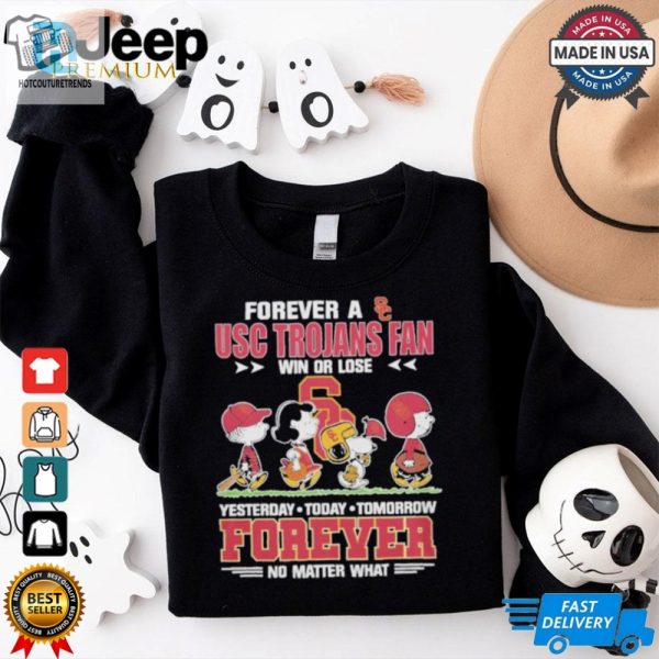 The Peanuts Snoopy Forever A Usc Trojans Fan Win Or Lose Forever Fan No Matter Shirt hotcouturetrends 1 3