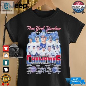 New York Yankees 2024 Al East Division Champions Signatures Shirt hotcouturetrends 1 1