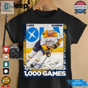 Nashville Predators Luke Schenn Reaching 1000 Career Nhl Games Poster T Shirt hotcouturetrends 1 1