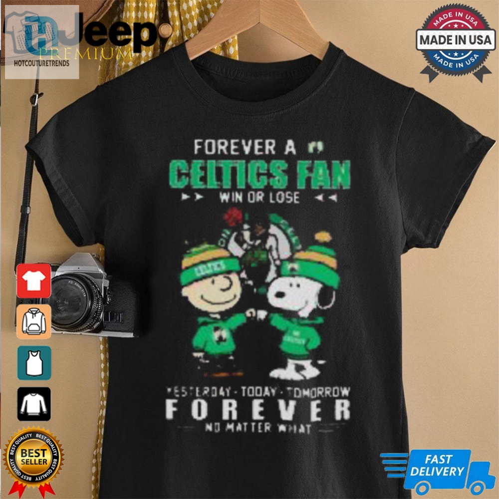 Boston Celtics Snoopy And Charlie Brown Forever Not Just When We Win T Shirt 